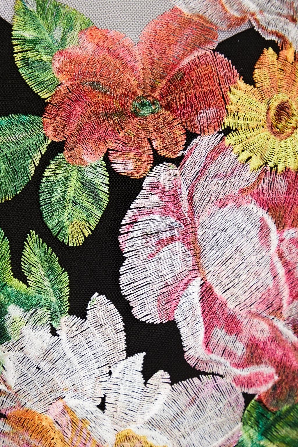 MARCHESA NOTTE فستان من التول بتصميم مطرّز