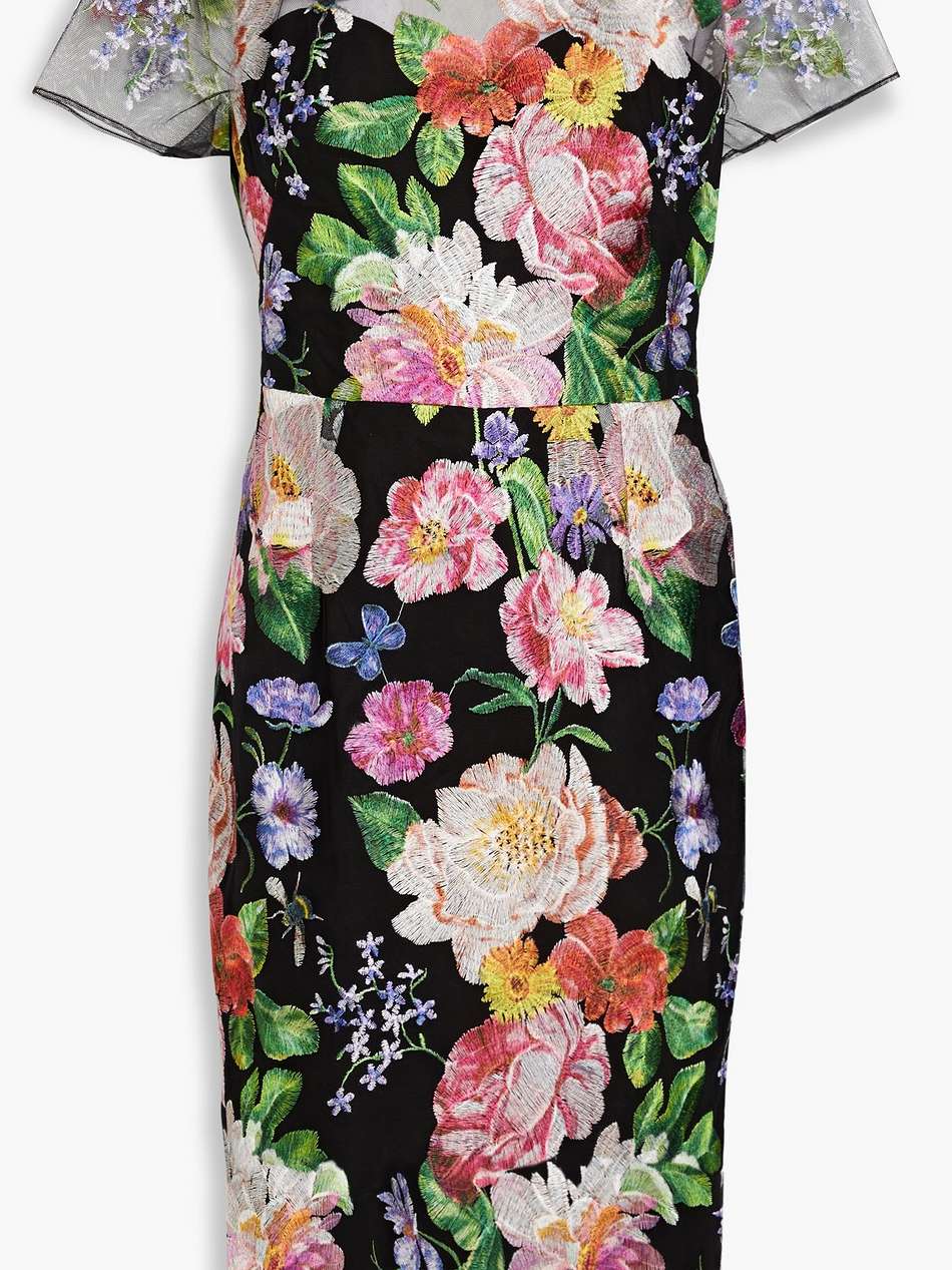 embroidered tulle dress