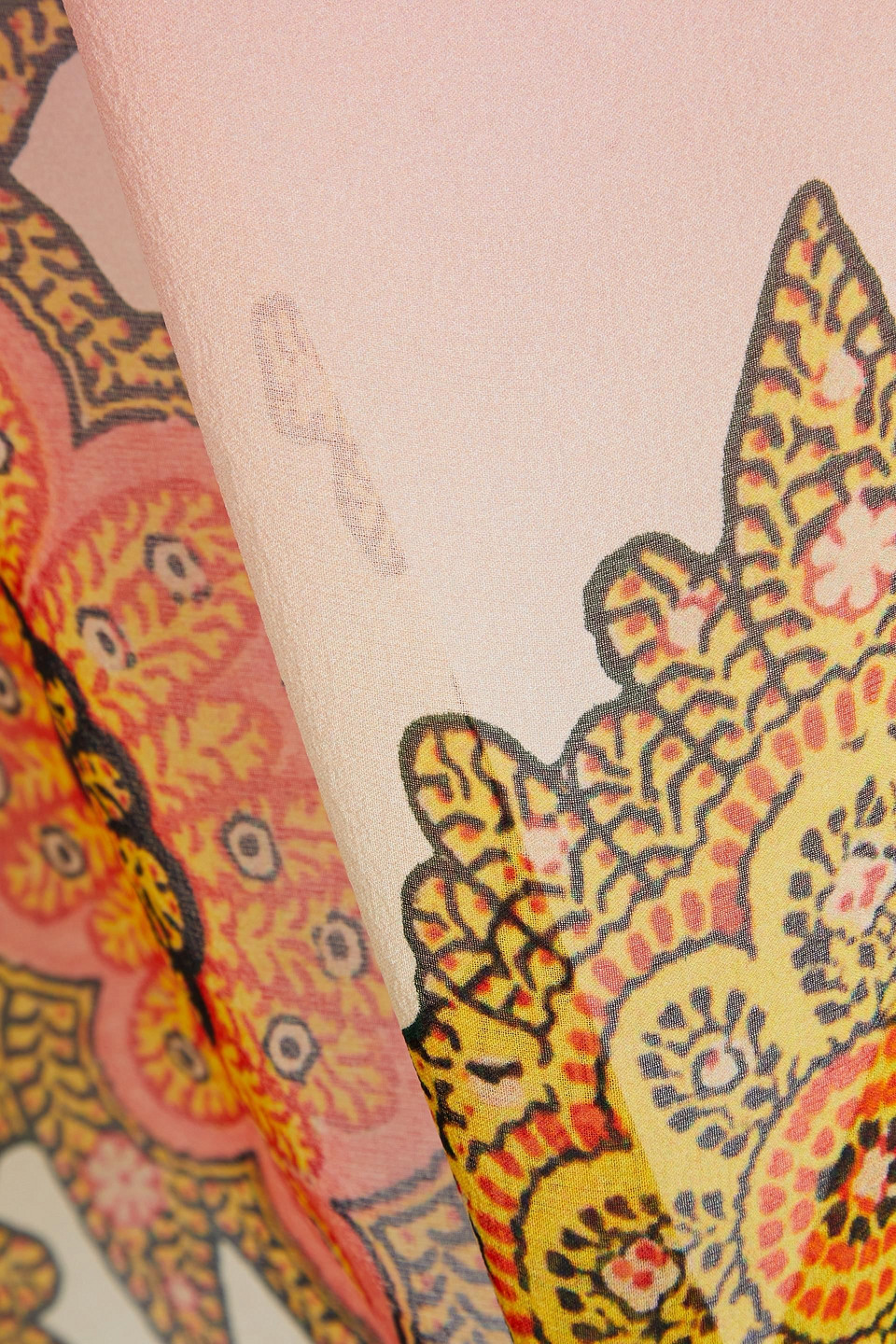 Etro Drapiertes Oberteil Aus Seiden-georgette Mit Print Und Farbverlauf In Magenta