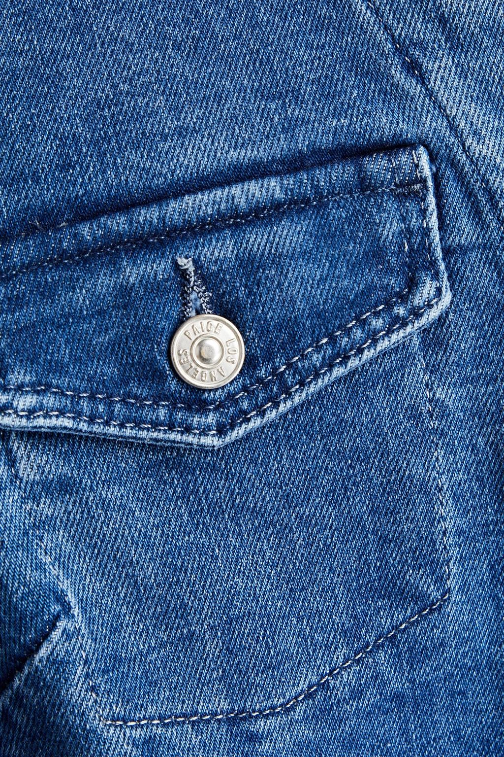 PAIGE Mayslie belted denim mini shirt dress