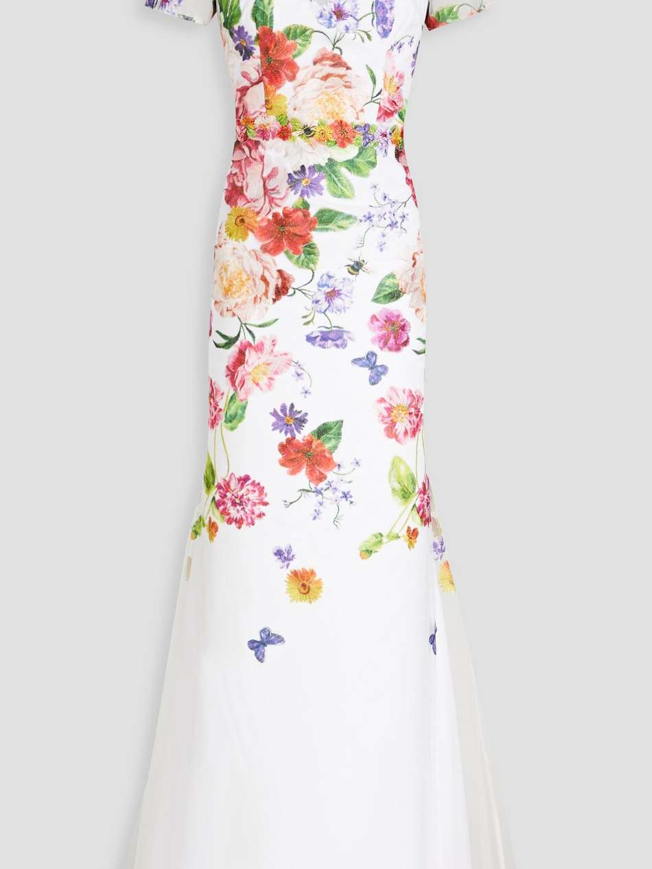 embroidered tulle gown