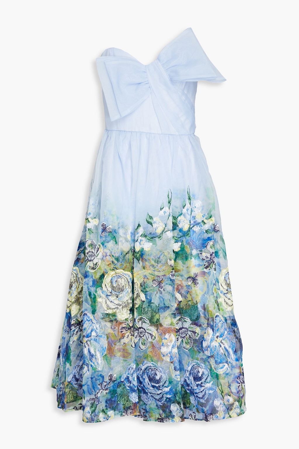 Marchesa notte strapless floral sales dress