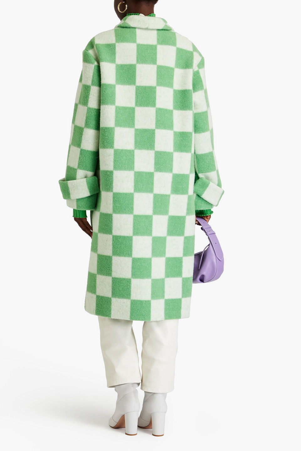 OSCAR DE LA RENTA MANTEL AUS FILZ MIT KAROMUSTER