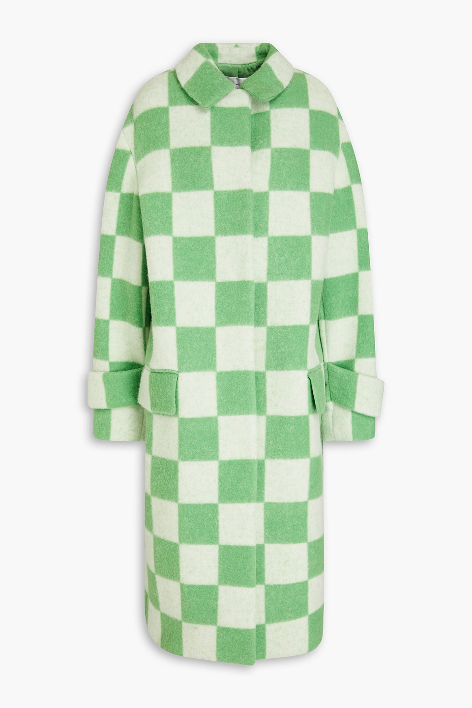 OSCAR DE LA RENTA MANTEL AUS FILZ MIT KAROMUSTER