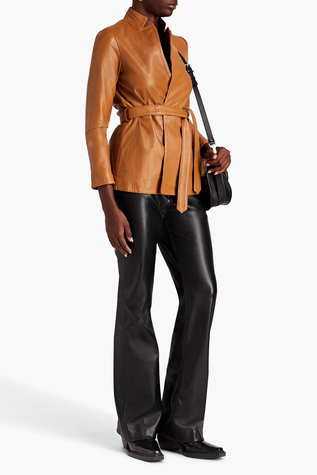 MUUBAA Belted leather jacket