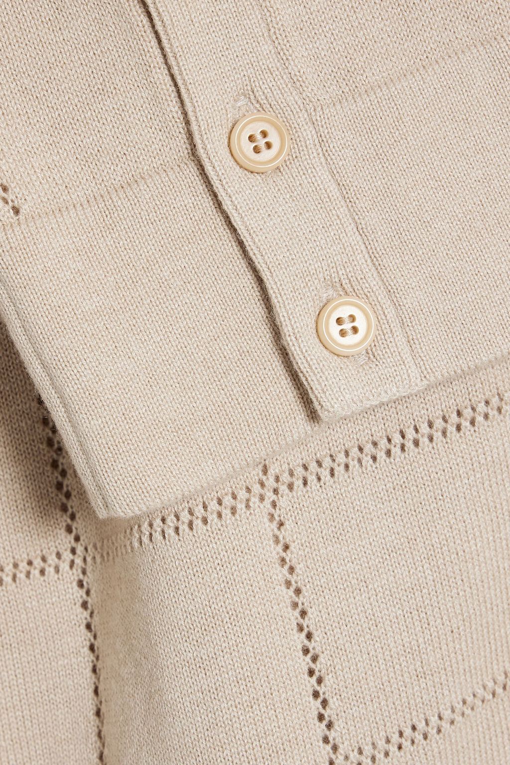 NAADAM Pointelle-knit cardigan