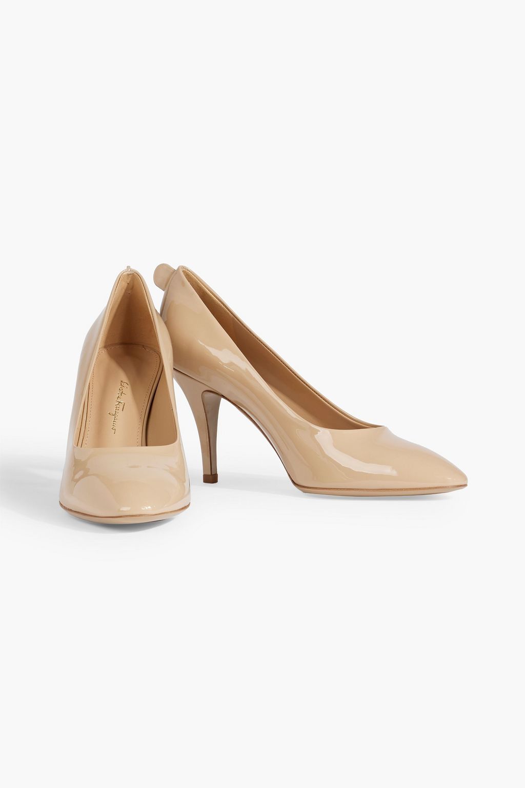 FERRAGAMO Judy 85 patent leather pumps THE OUTNET