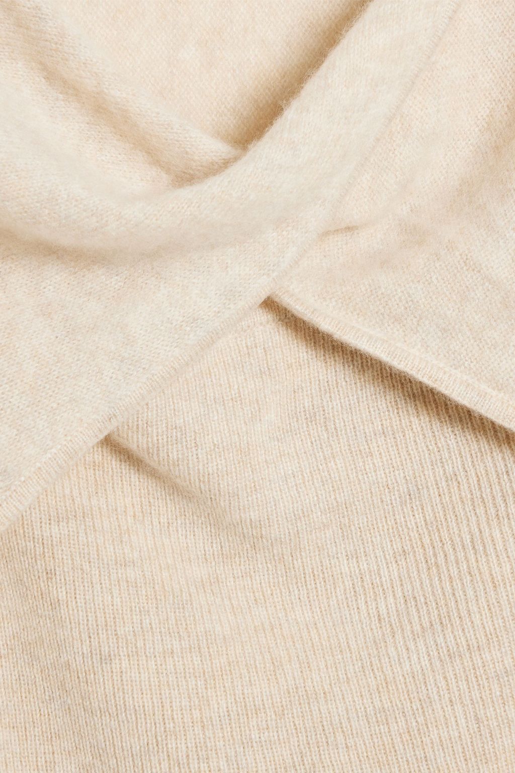 NAADAM Layered twist-front cutout cashmere sweater