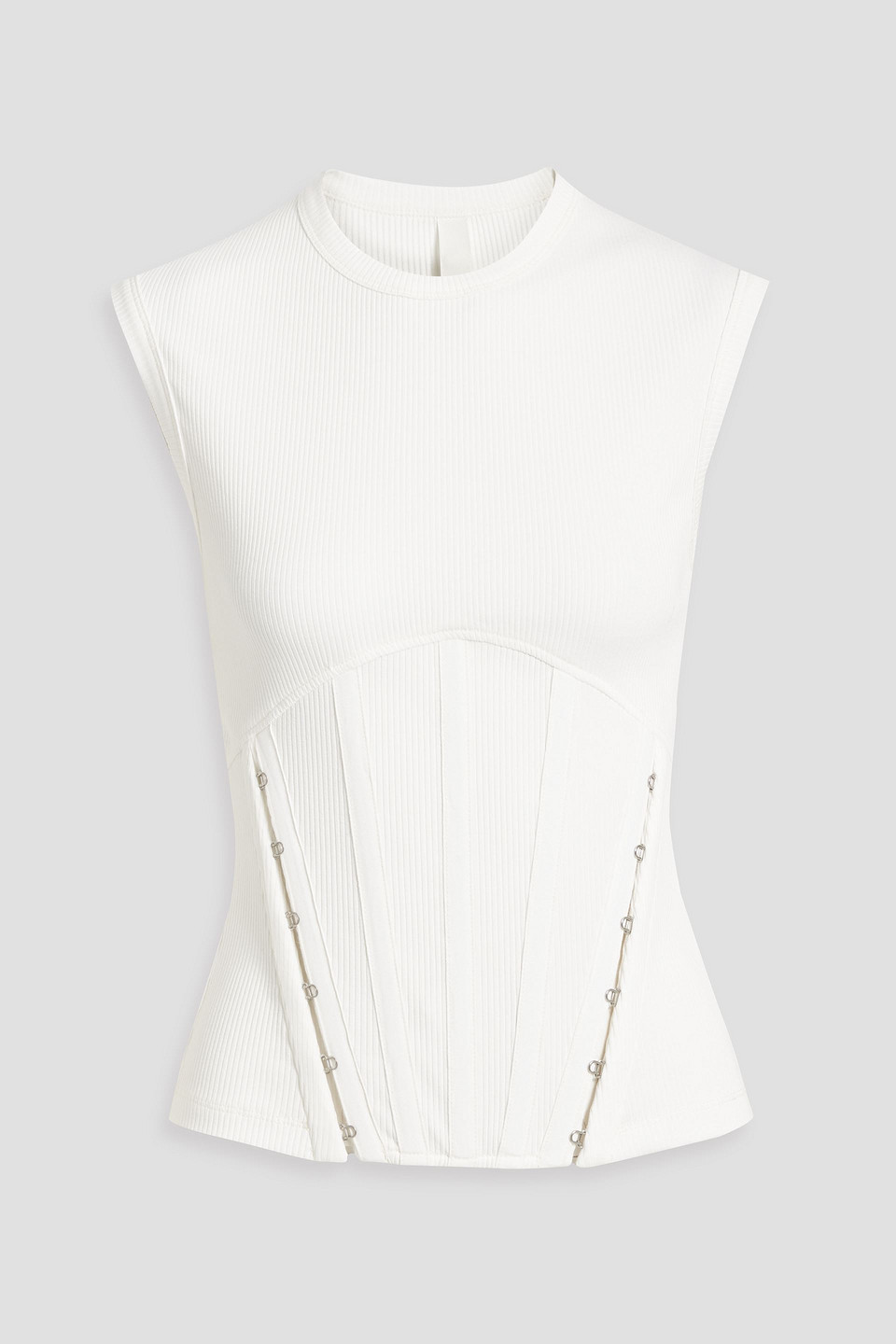 Dion Lee Fine-ribbed Tank Top In Ivory