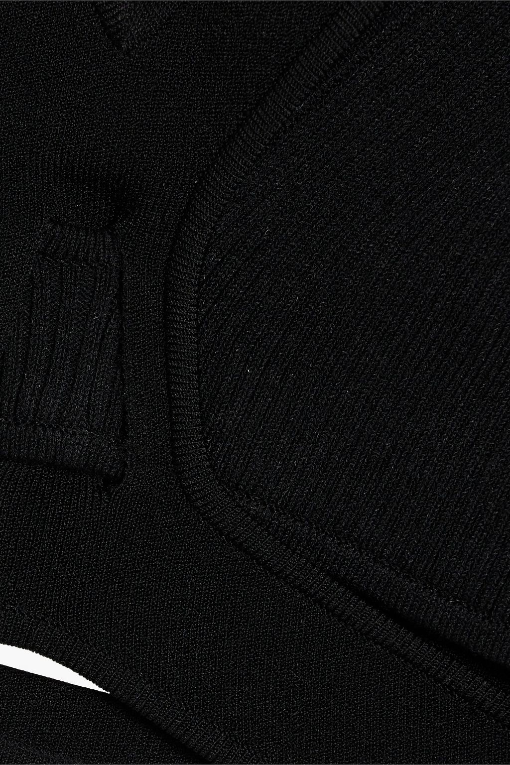 DION LEE Ribbed-knit bra top
