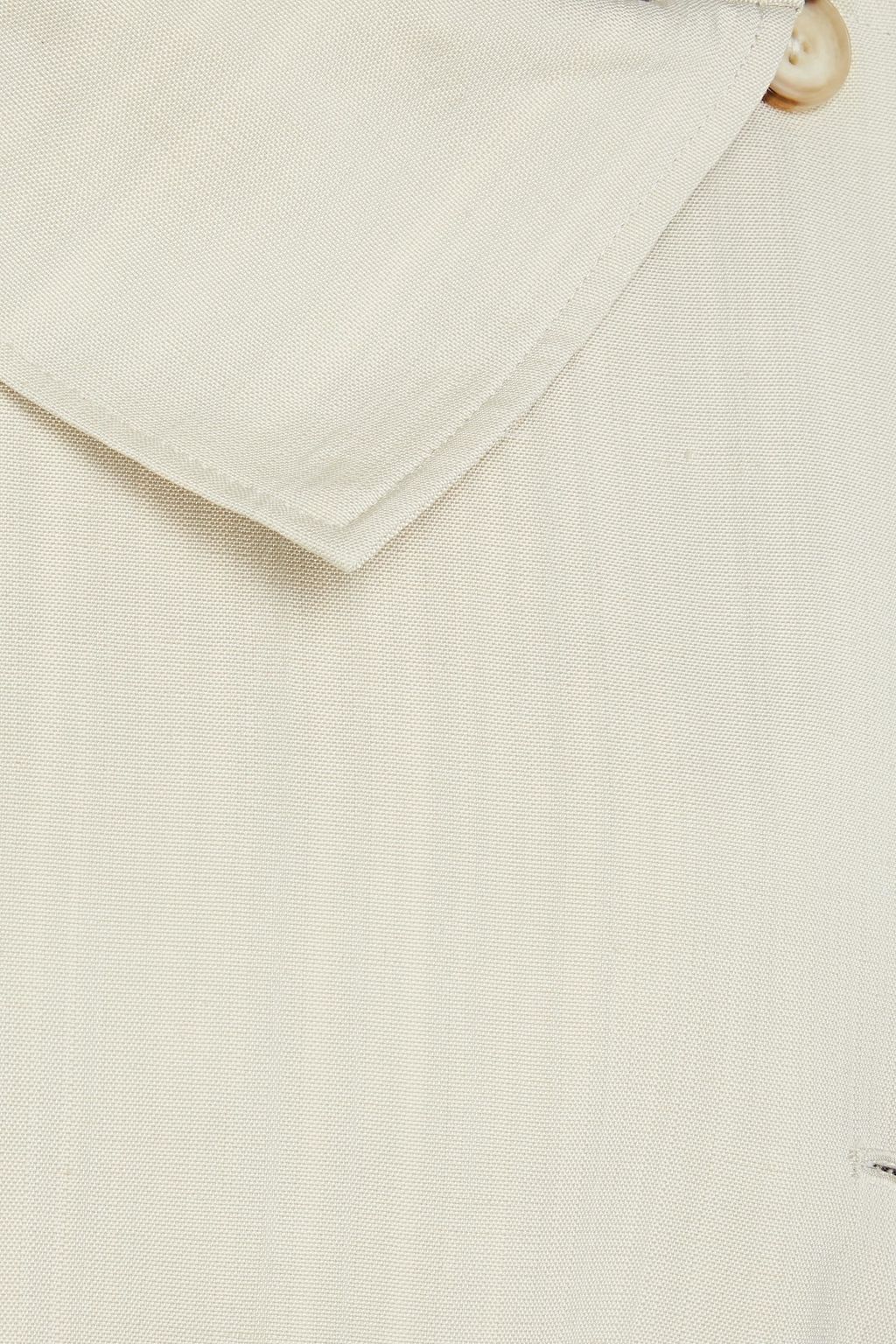 CO Double-breasted slub woven coat