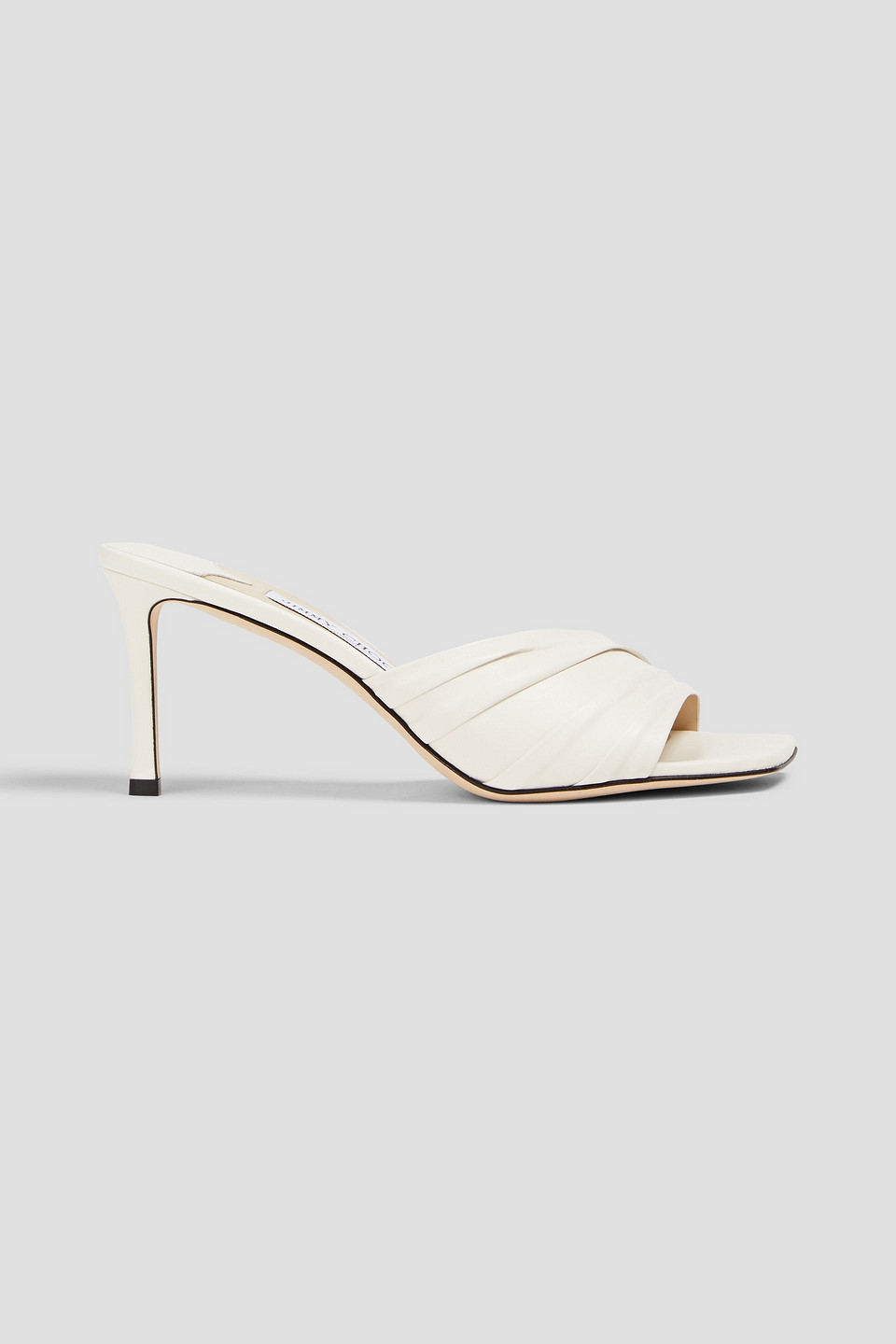 Jimmy Choo Basil Napa Mule Sandals In White