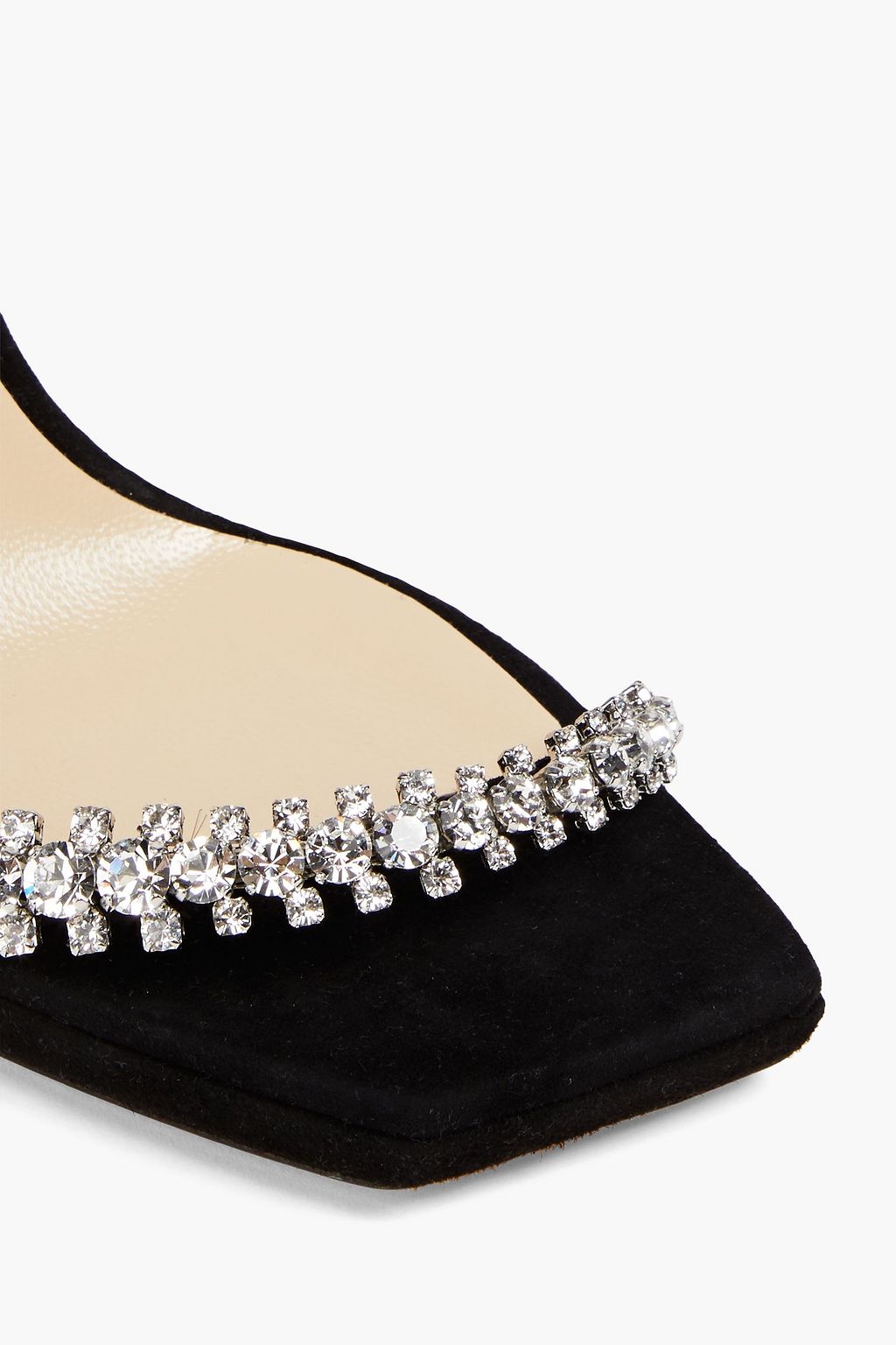 JIMMY CHOO Bing 105 crystal-embellished suede platform sandals