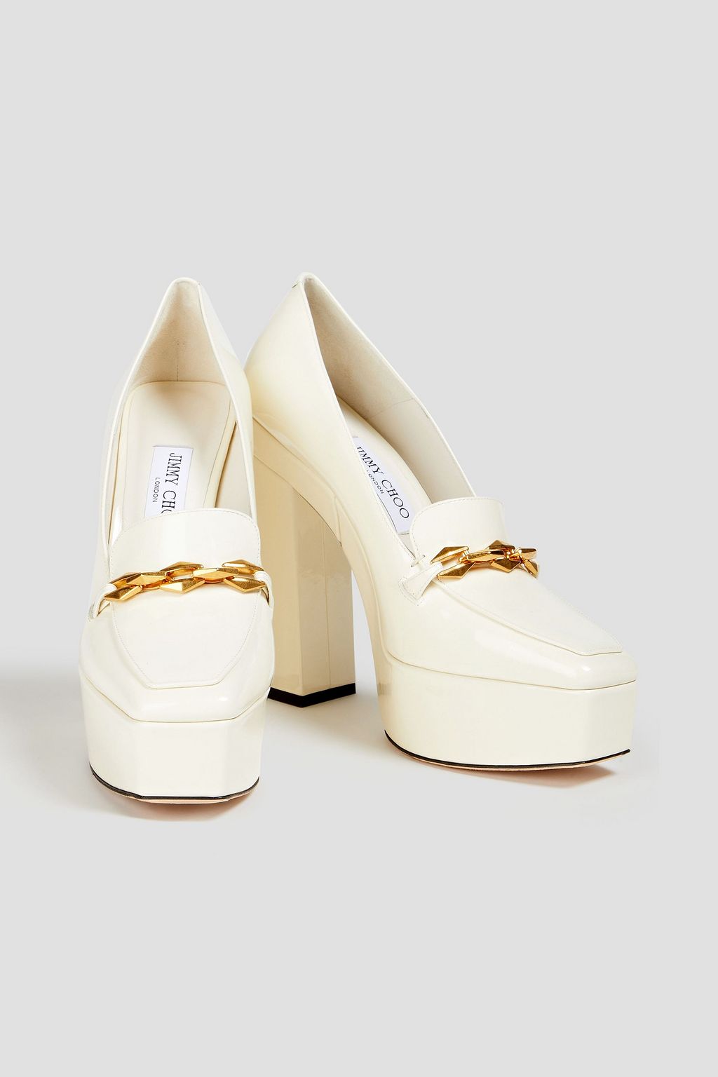 JIMMY CHOO Diamond Tilda 140 patent leather platform pumps
