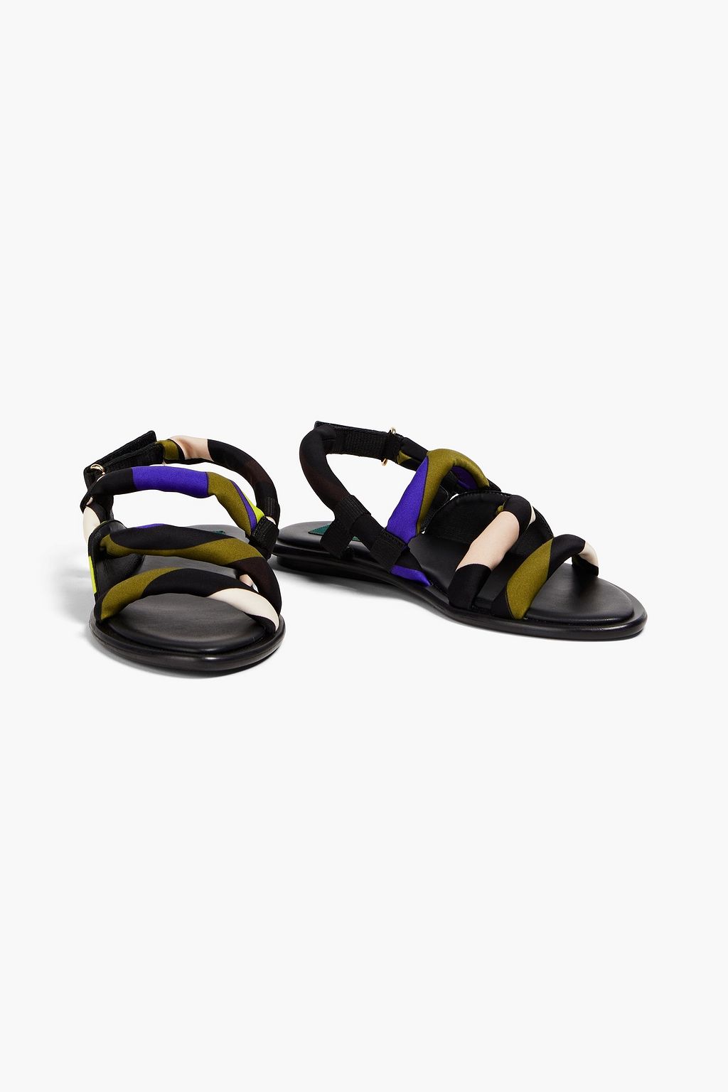 PUCCI Printed satin slingback sandals