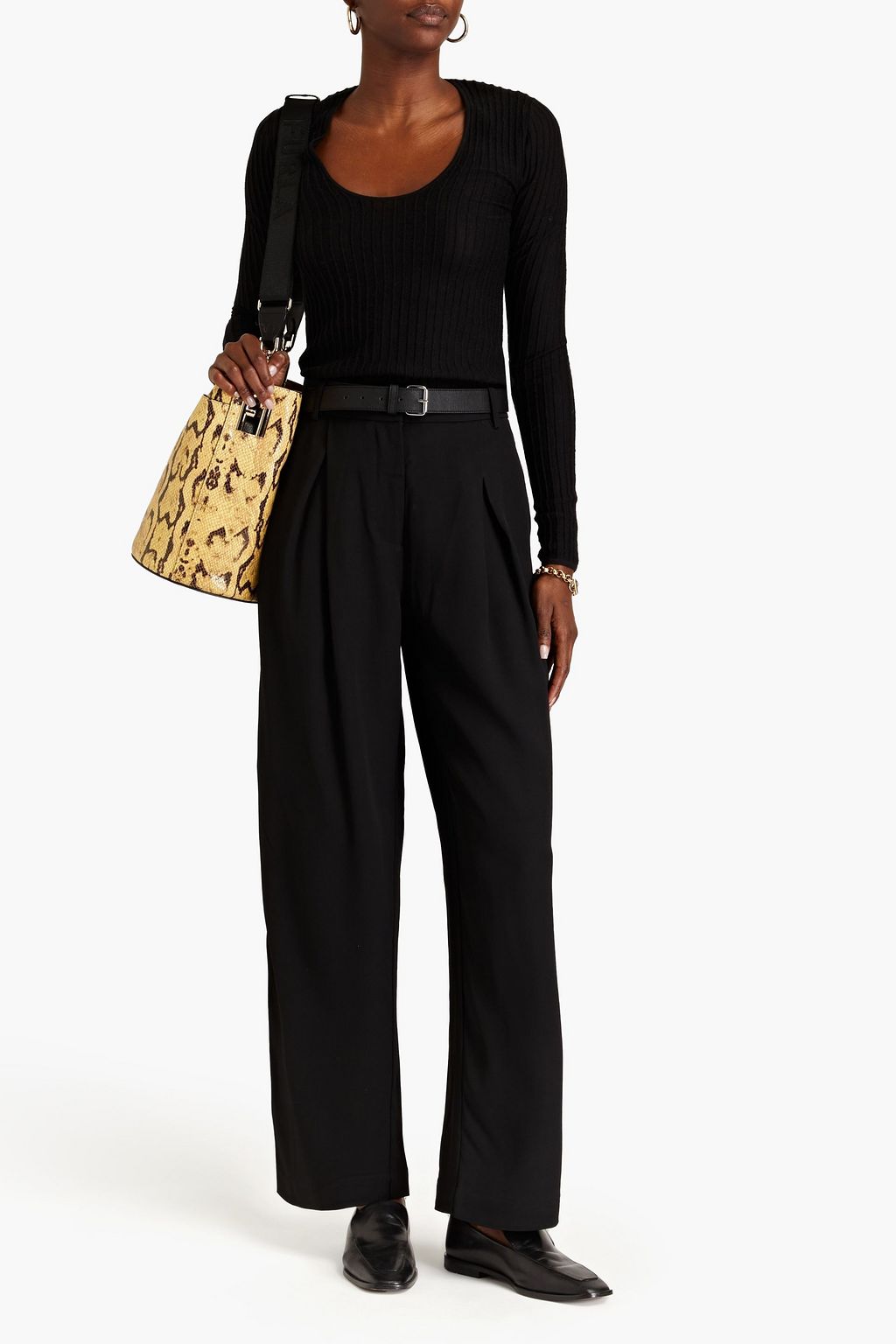 CO Twill wide-leg pants