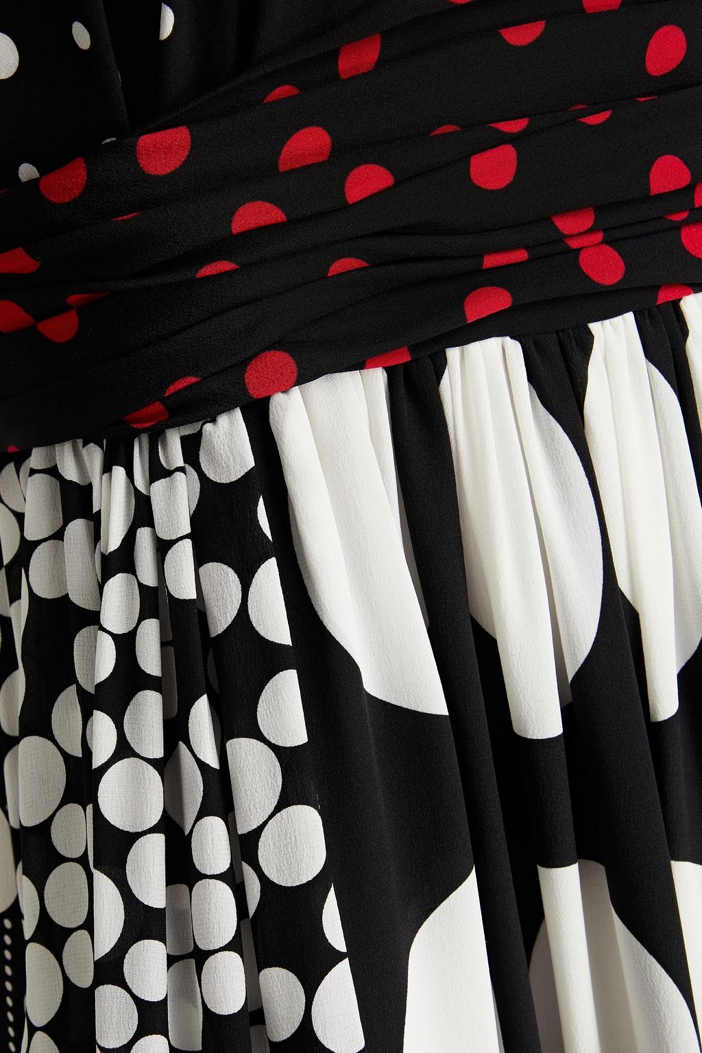 DOLCE&GABBANA Polka-dot silk-blend halterneck midi dress
