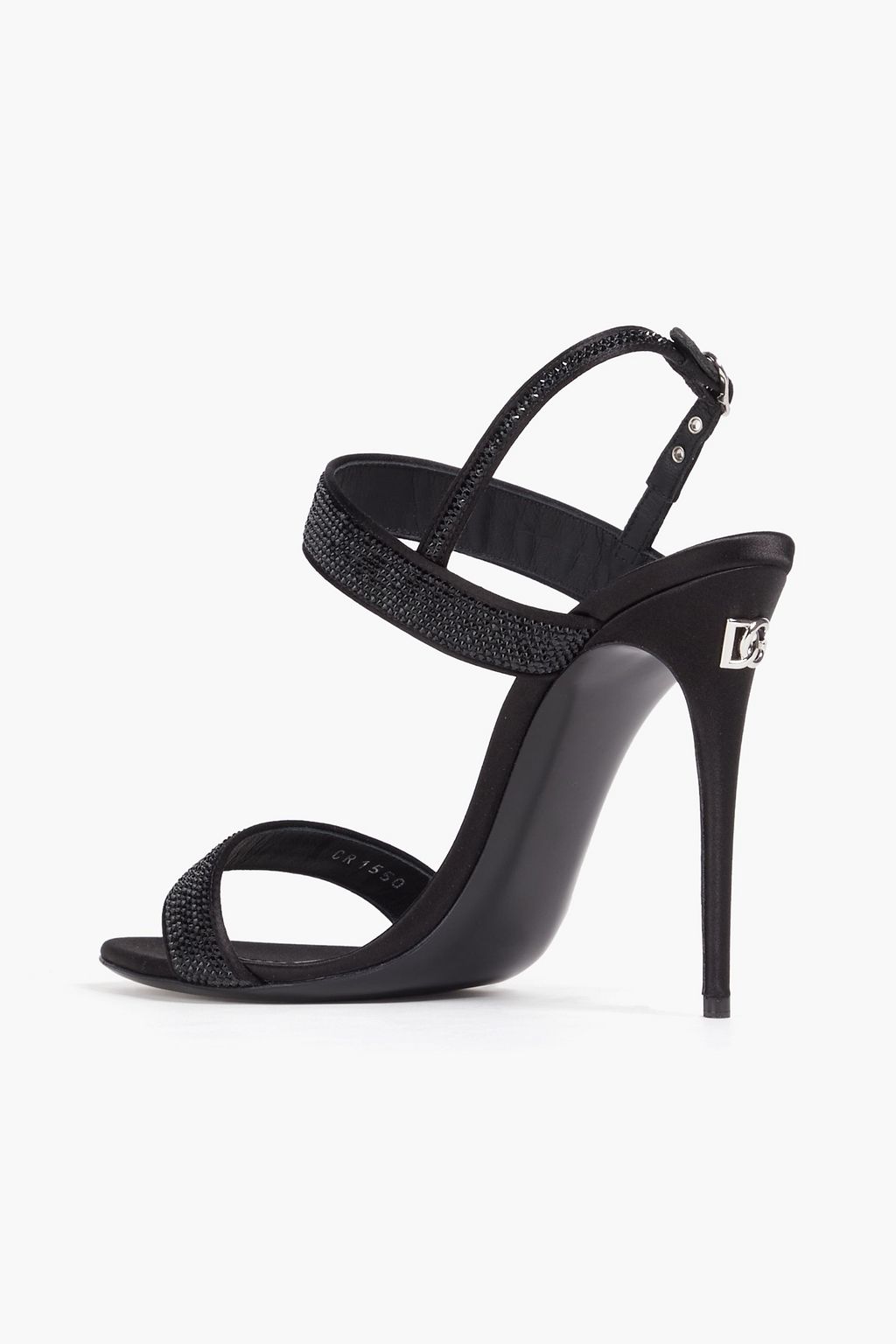 DOLCE&GABBANA Crystal-embellished satin sandals