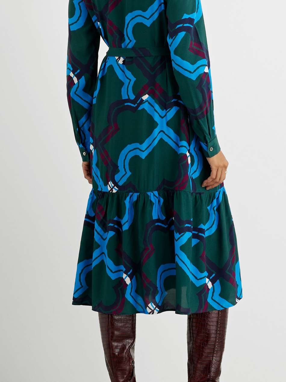 ellie printed voile midi dress