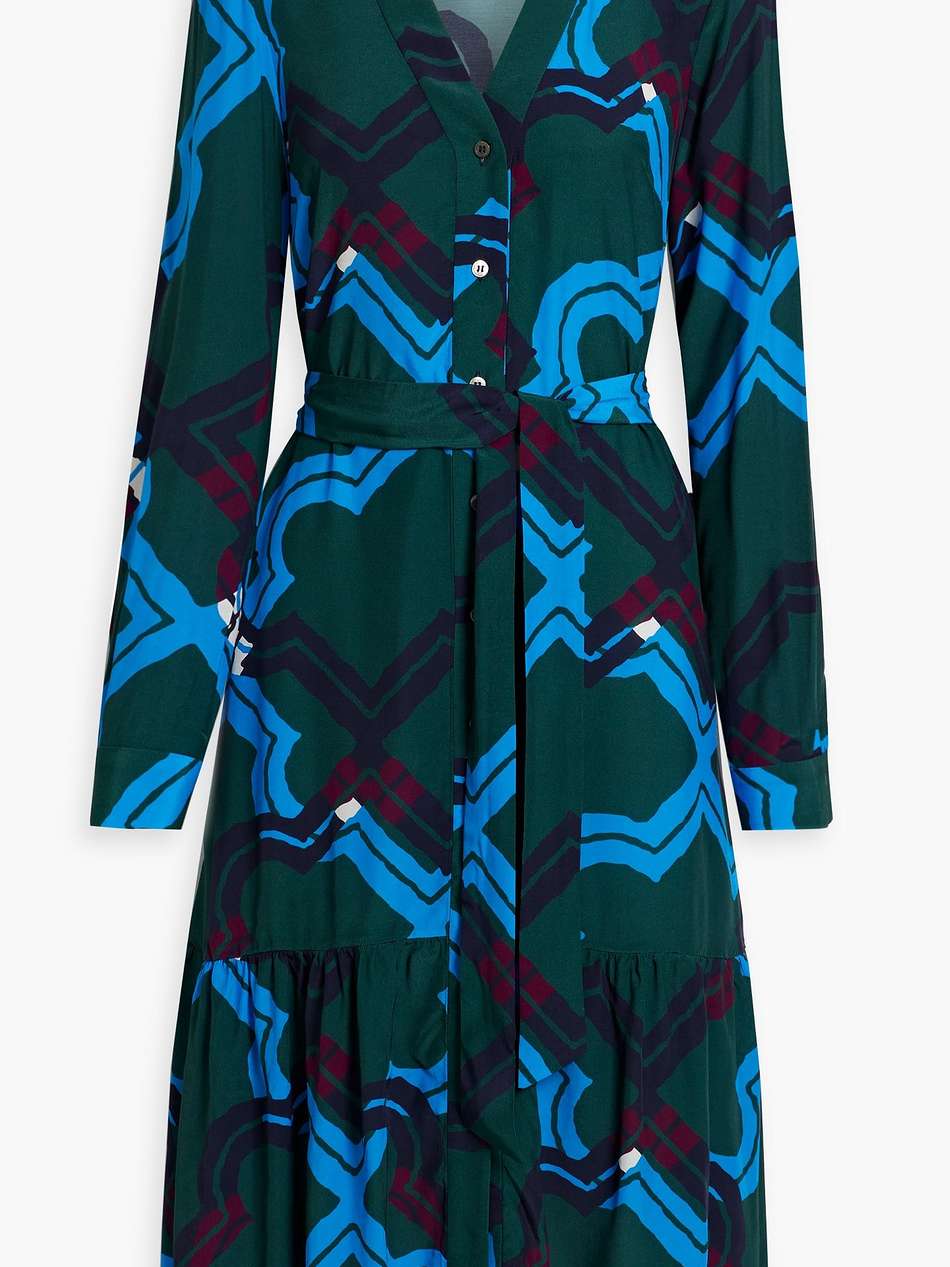ellie printed voile midi dress