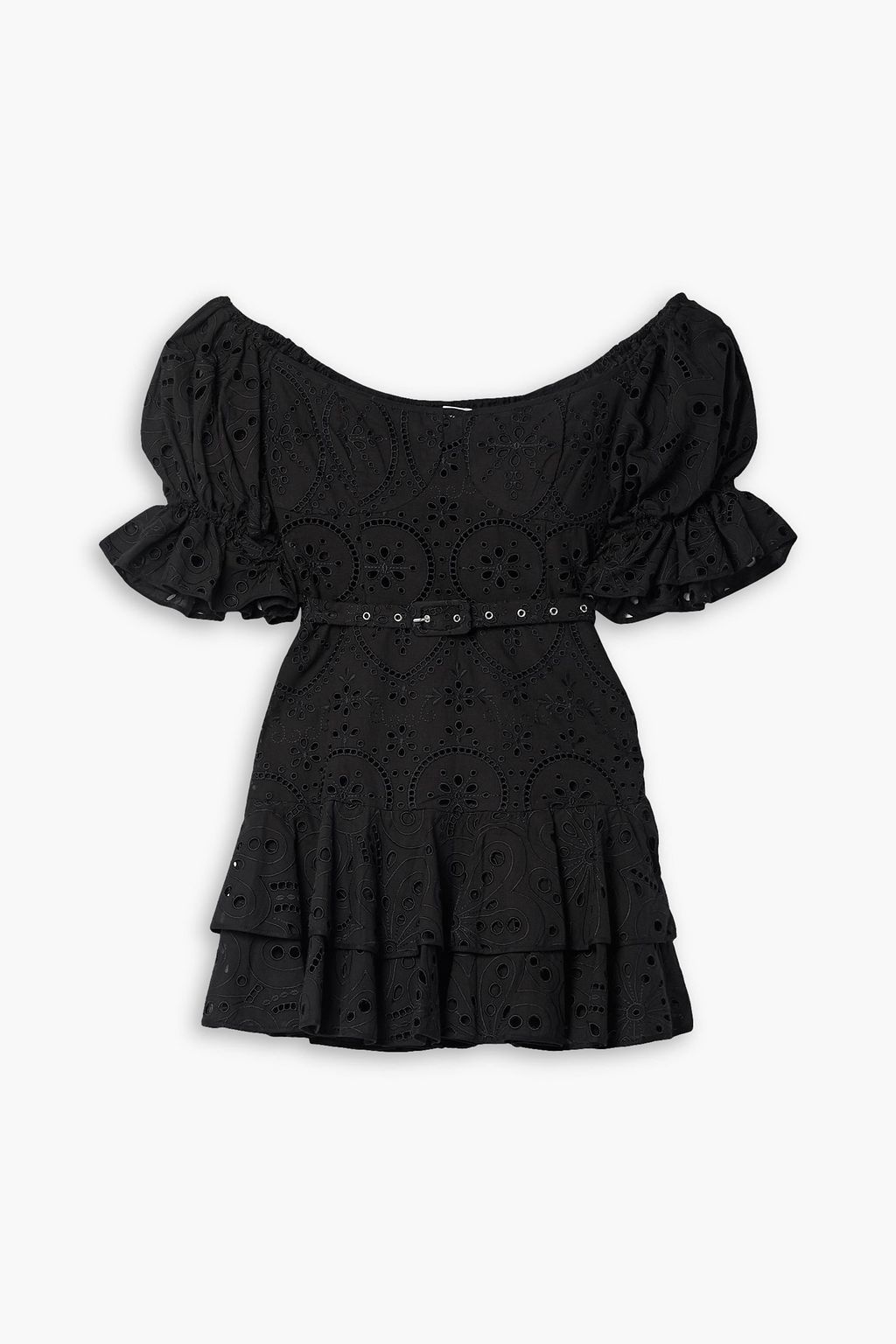 CHARO RUIZ IBIZA Jean belted broderie anglaise cotton-blend