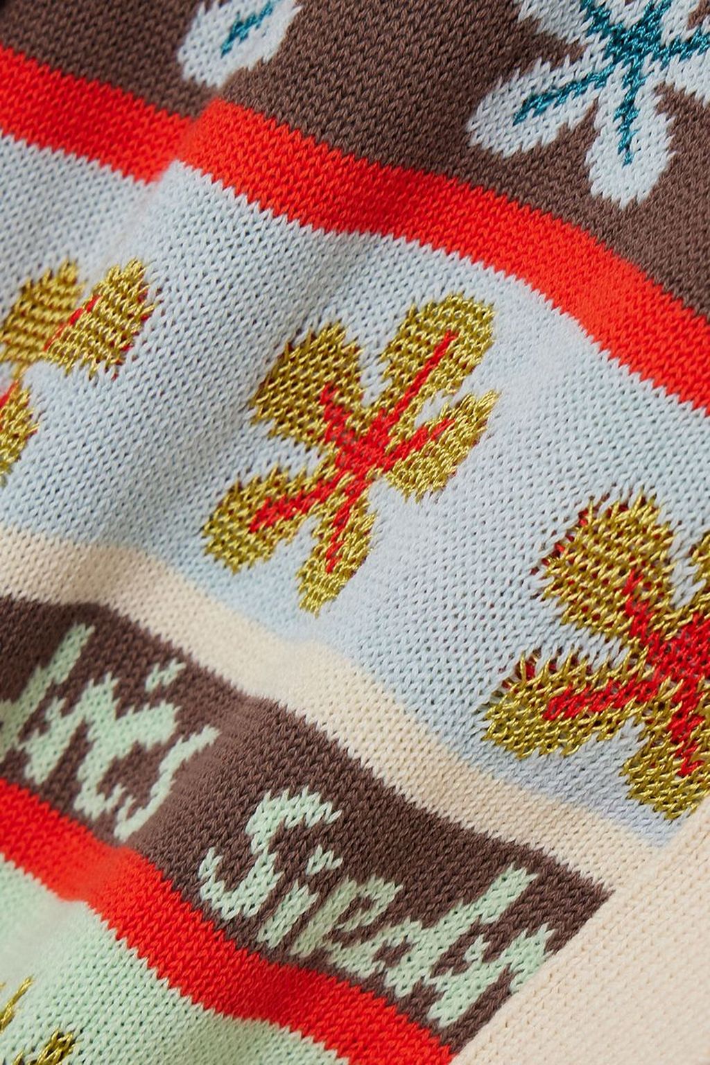 SIEDRÉS Amber intarsia-knit cotton cardigan