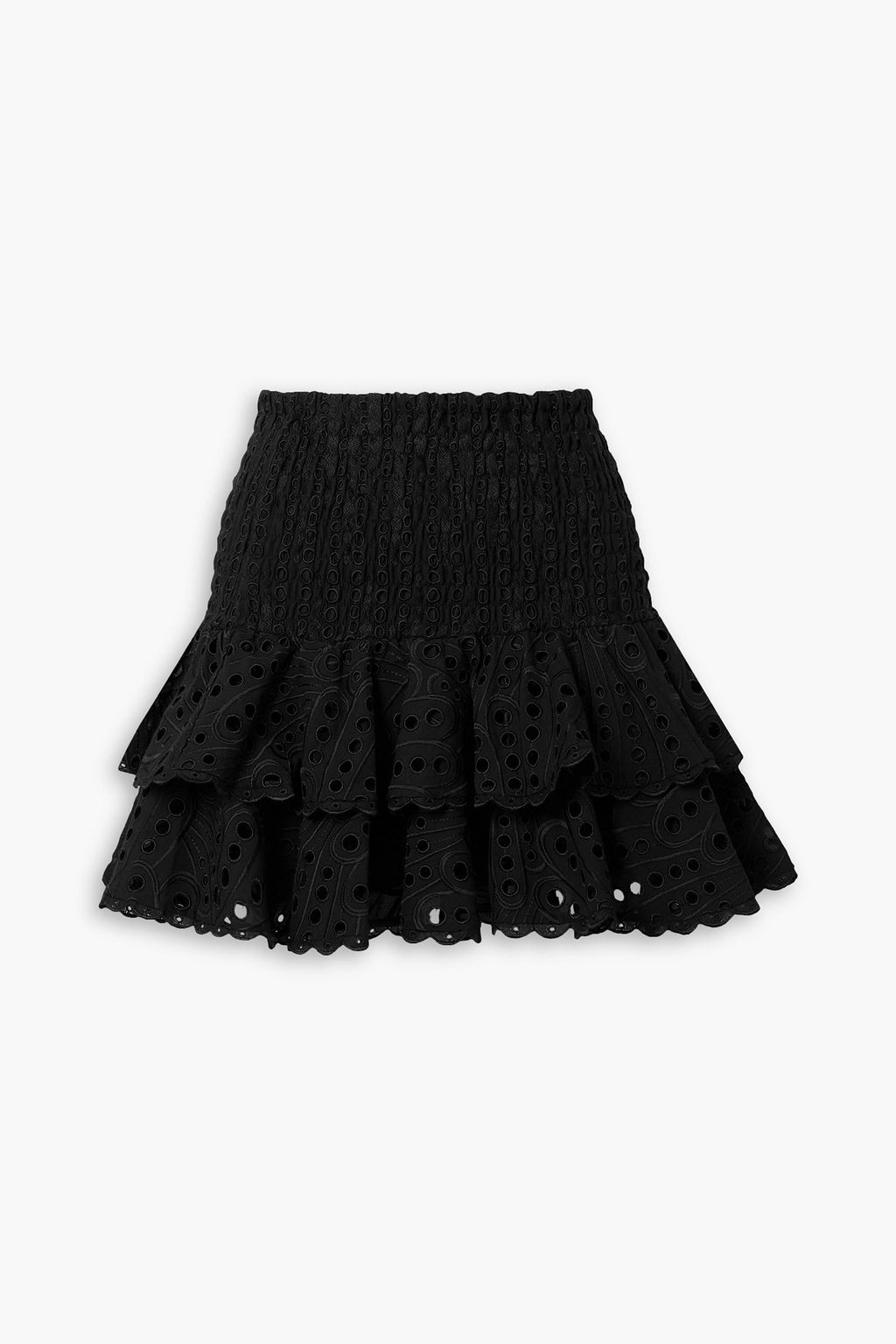 CHARO RUIZ IBIZA Noa ruffled shirred broderie anglaise cotton-blend ...