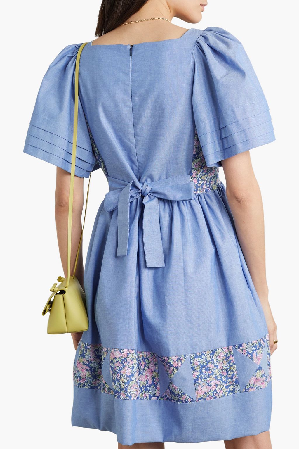 O PIONEERS Jemima patchwork floral-print cotton mini dress