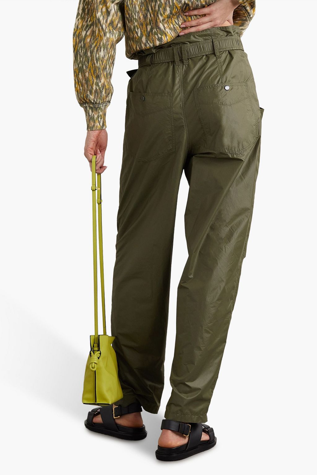 MARANT ÉTOILE Ekali belted shell tapered pants