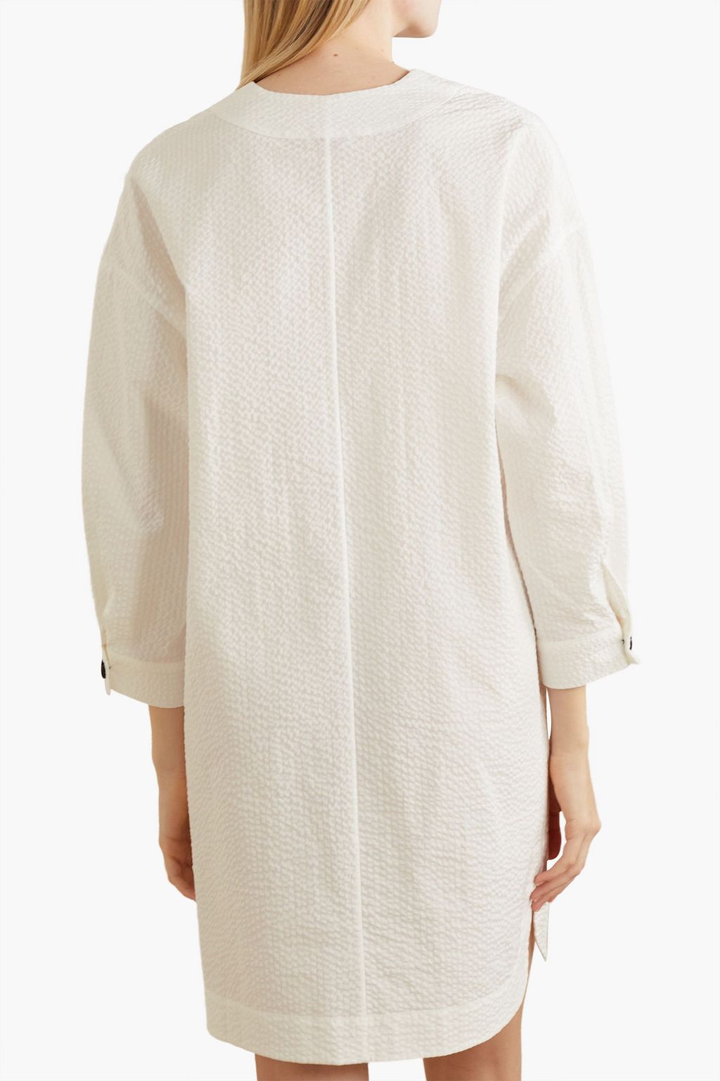ERES Nymphe lace-up cotton-seersucker tunic