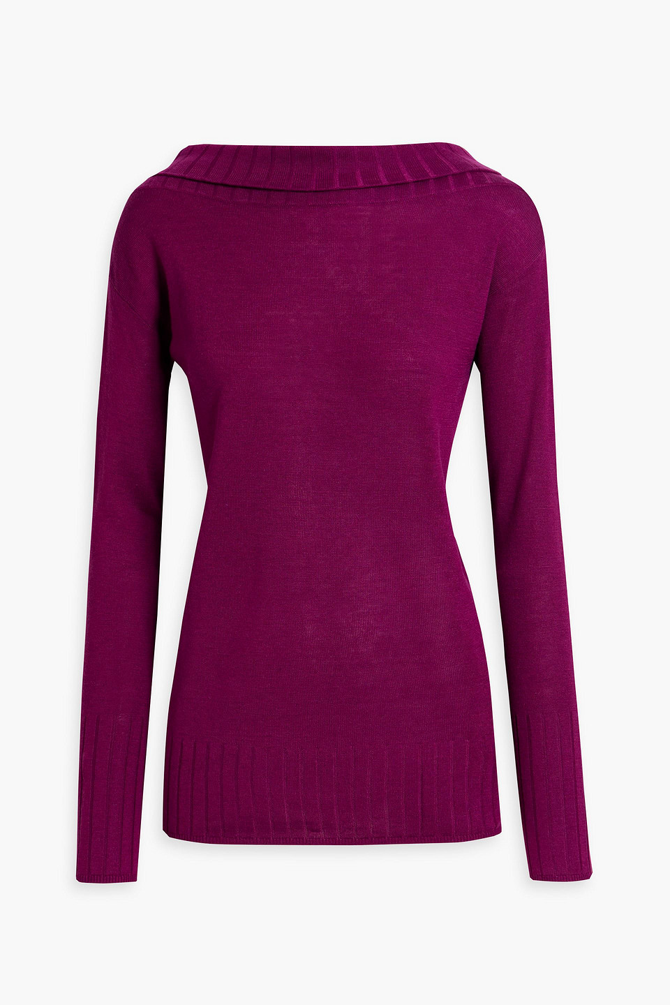 Naadam Off-the-shoulder Knitted Sweater In Magenta