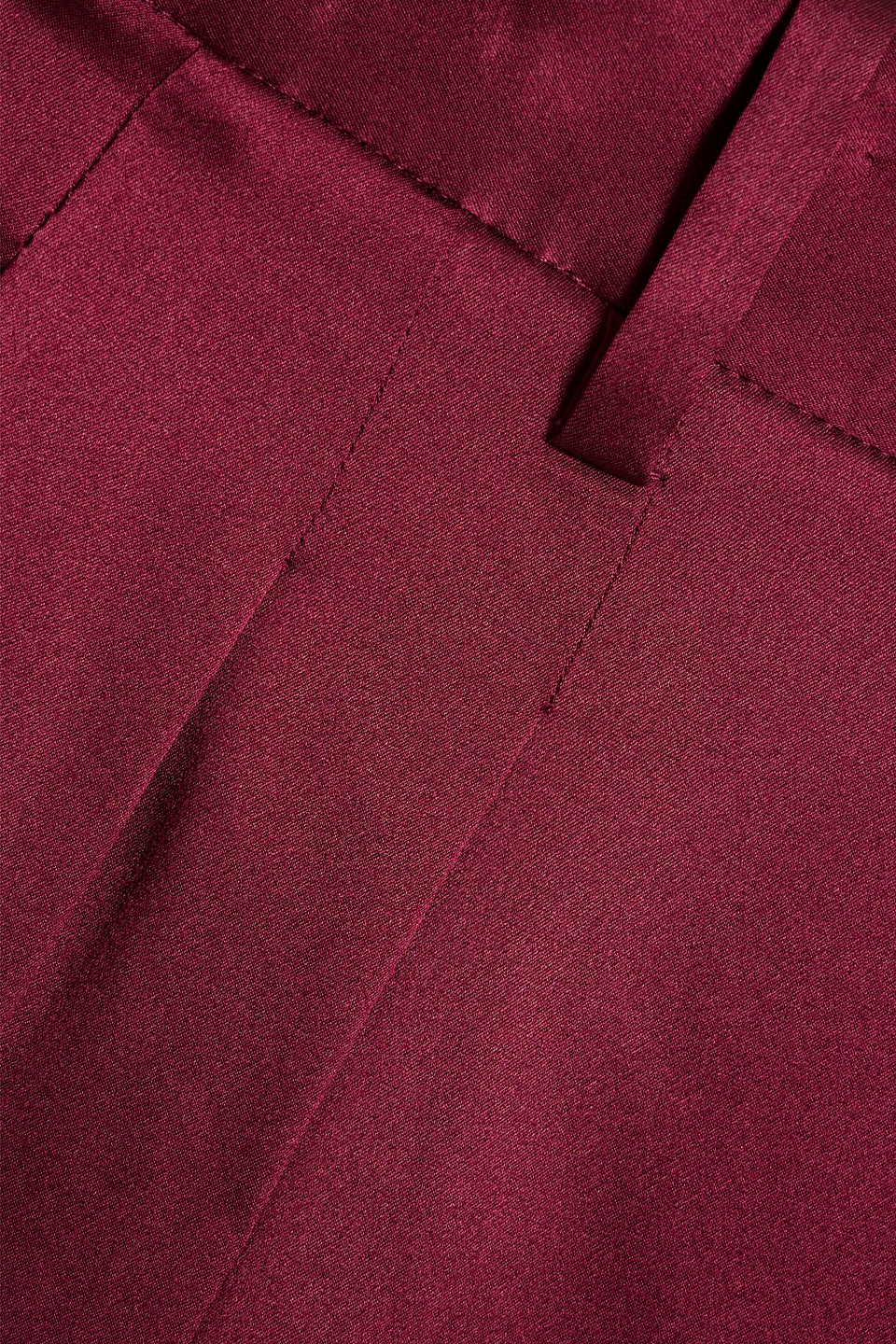 Nili Lotan Etienne Silk-charmeuse Straight-leg Pants In Plum