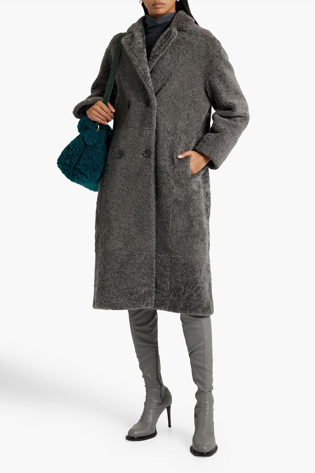 KARL DONOGHUE Double-breasted shearling coat