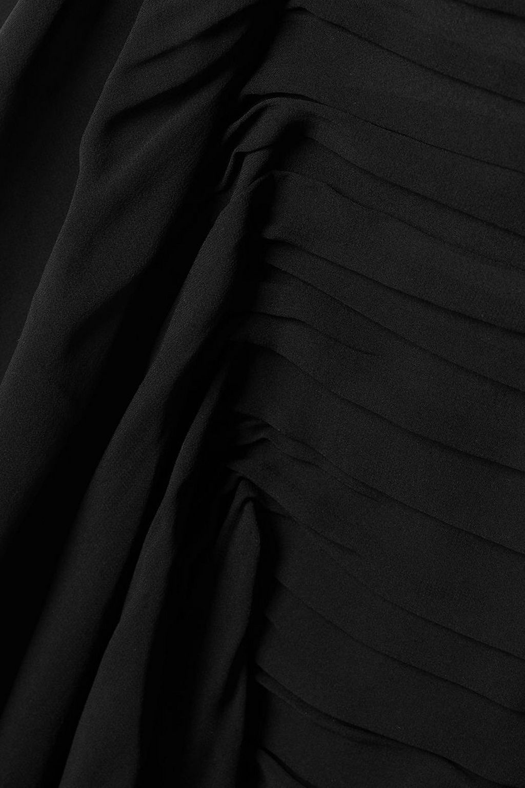 SANDRA MANSOUR Water Body off-the-shoulder feather-trimmed silk-blend georgette maxi dress