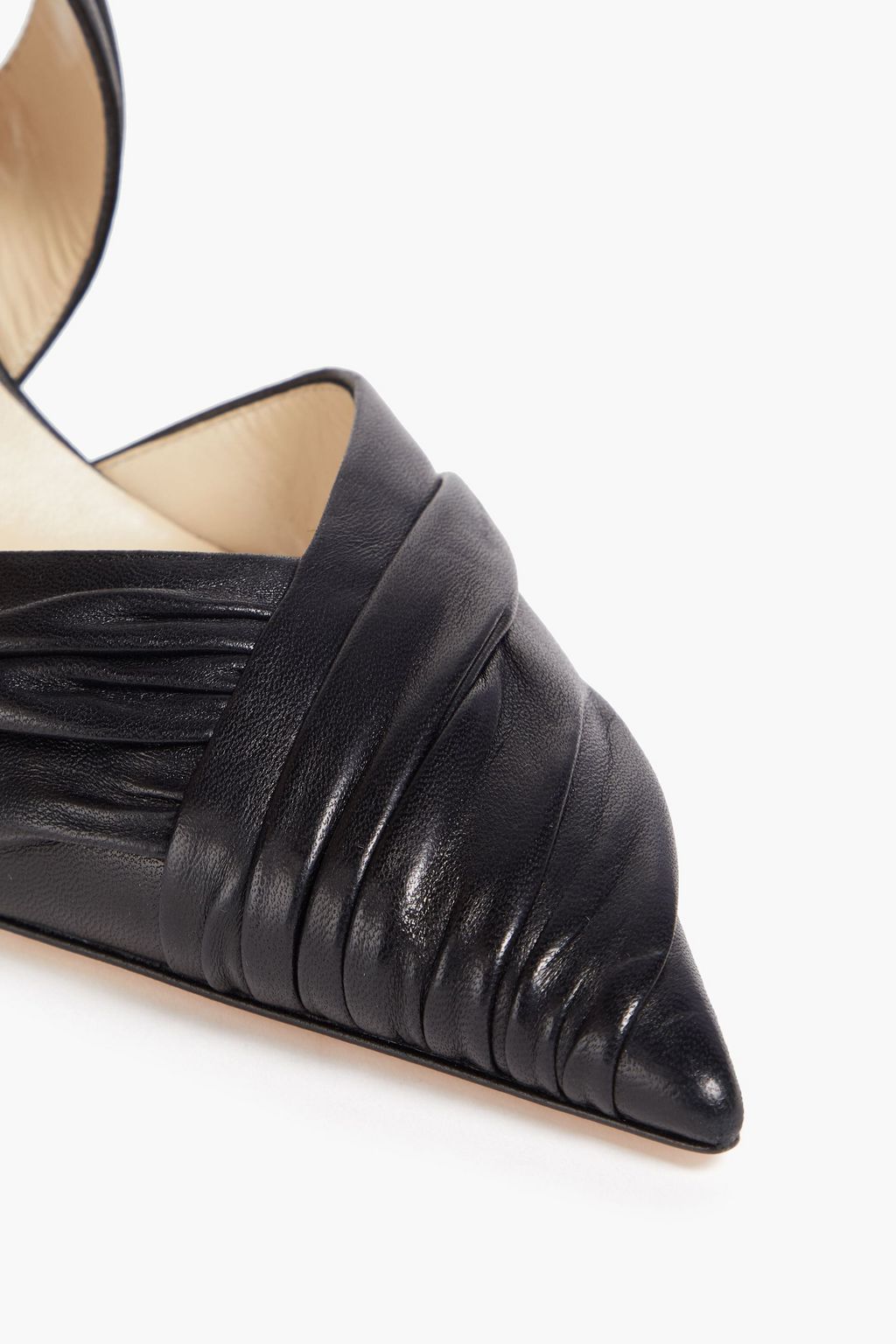 JIMMY CHOO Basil 75 ruched leather pumps