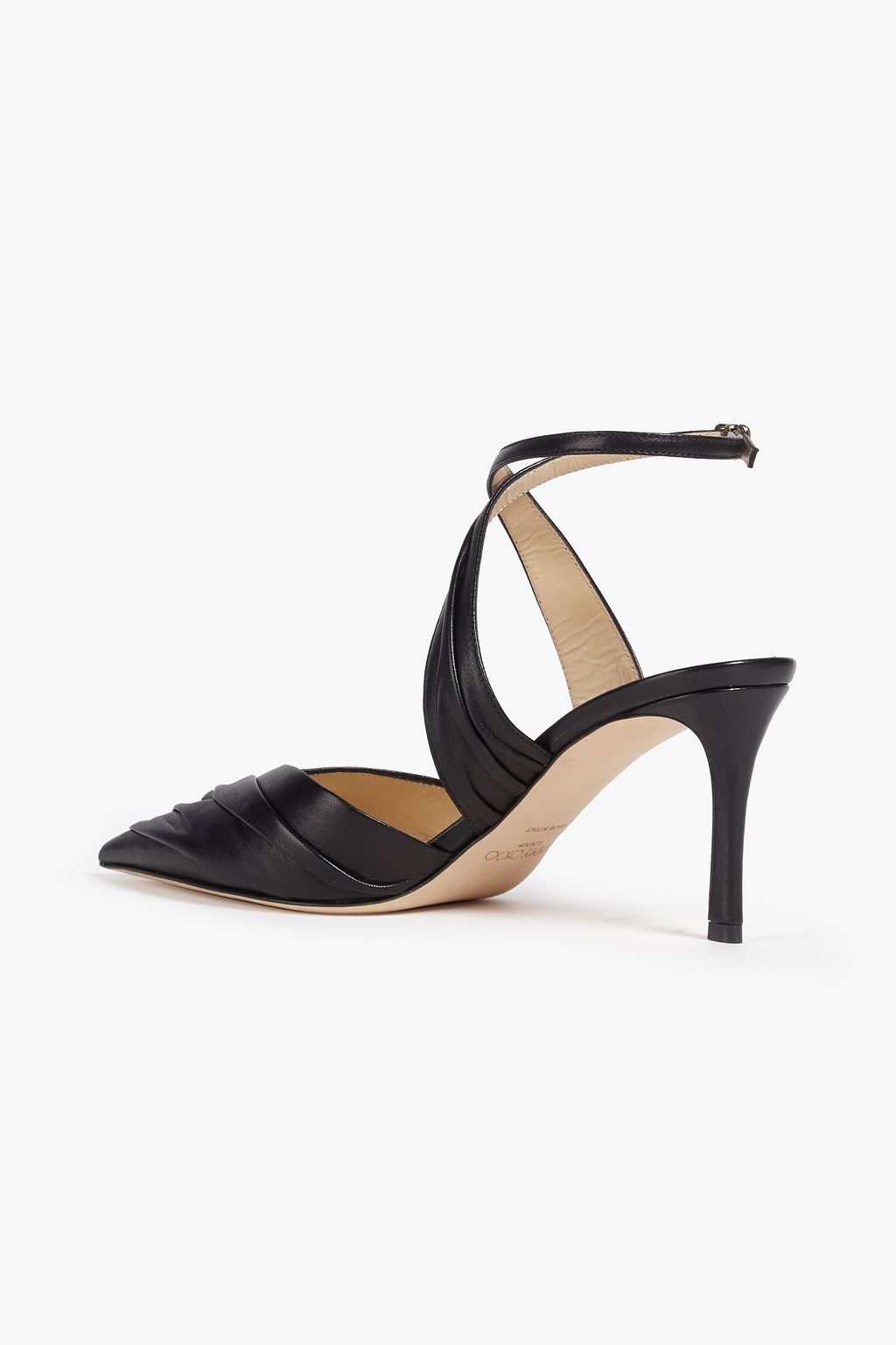 JIMMY CHOO Basil 75 ruched leather pumps