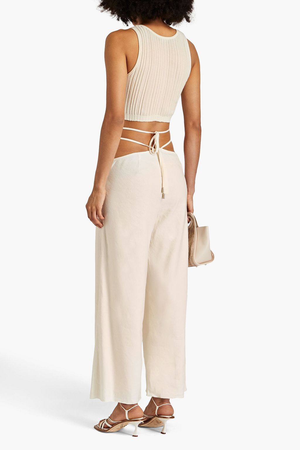 CULT GAIA Tessa linen-blend wide-leg pants