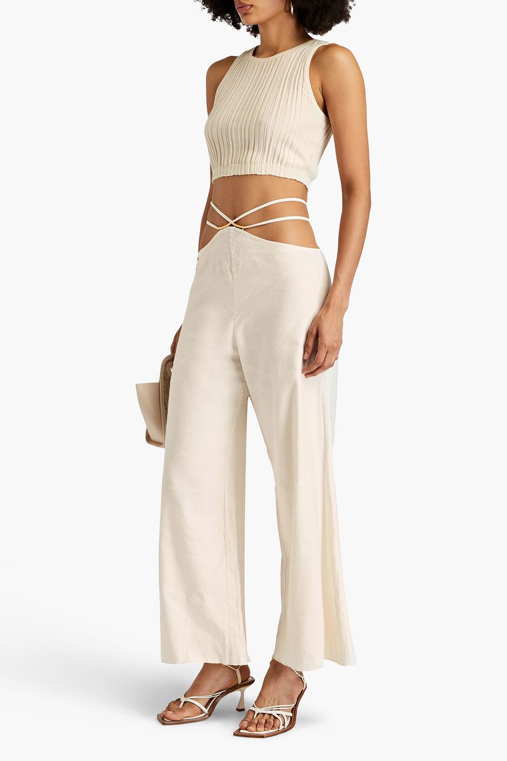 CULT GAIA Tessa linen-blend wide-leg pants