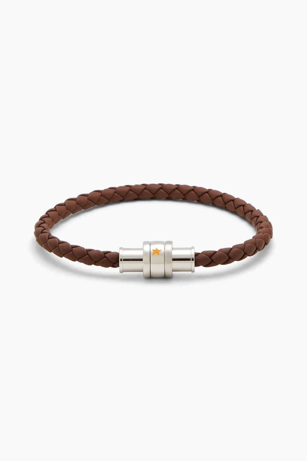 Braided leather bracelet