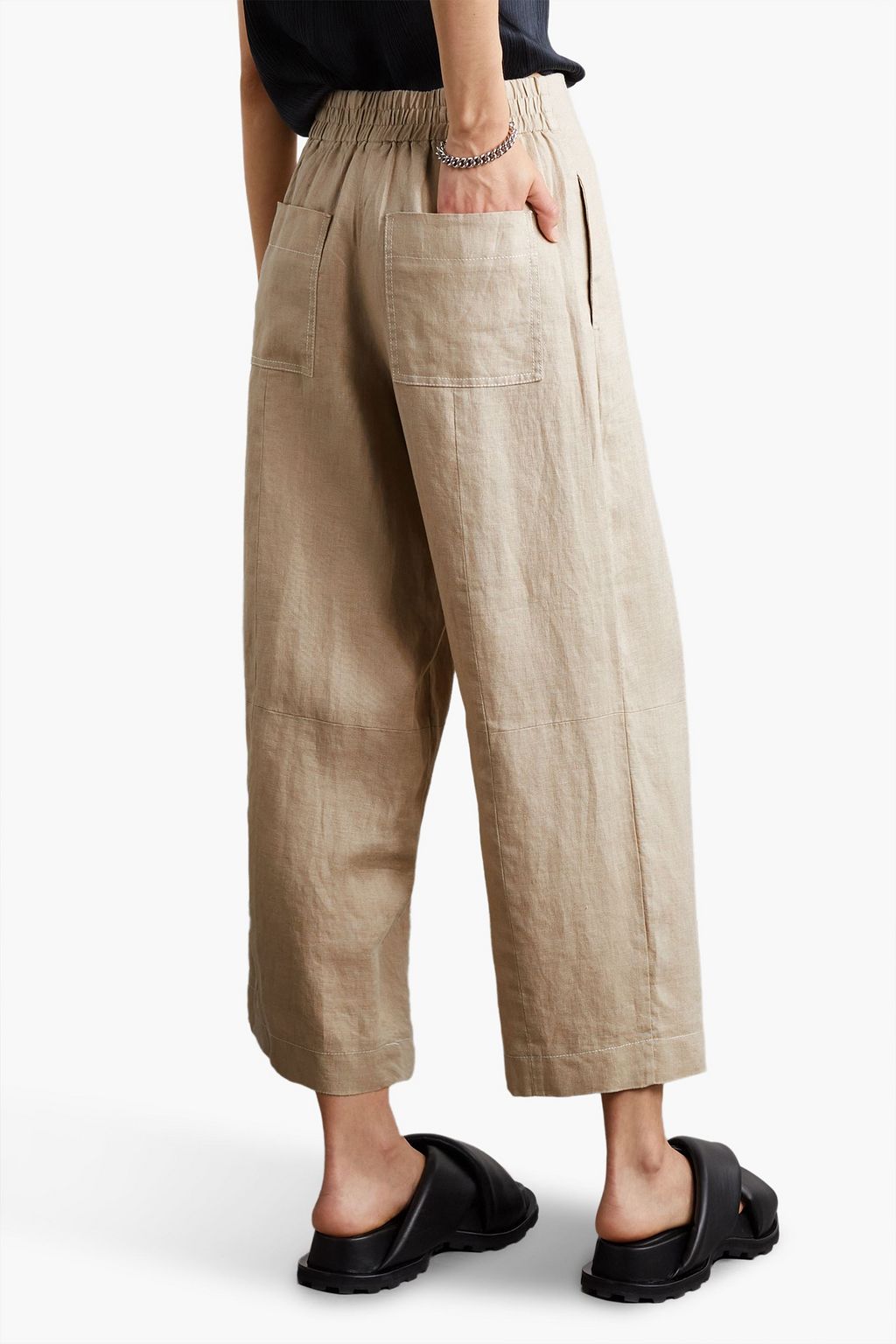 ATM ANTHONY THOMAS MELILLO Cropped linen wide-leg pants