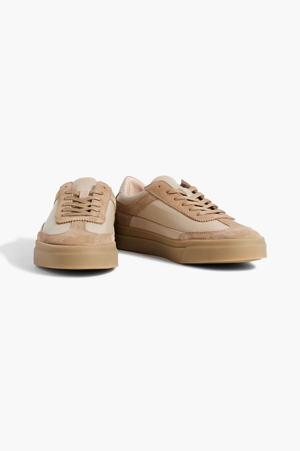 IRIS & INK Gina leather and suede sneakers