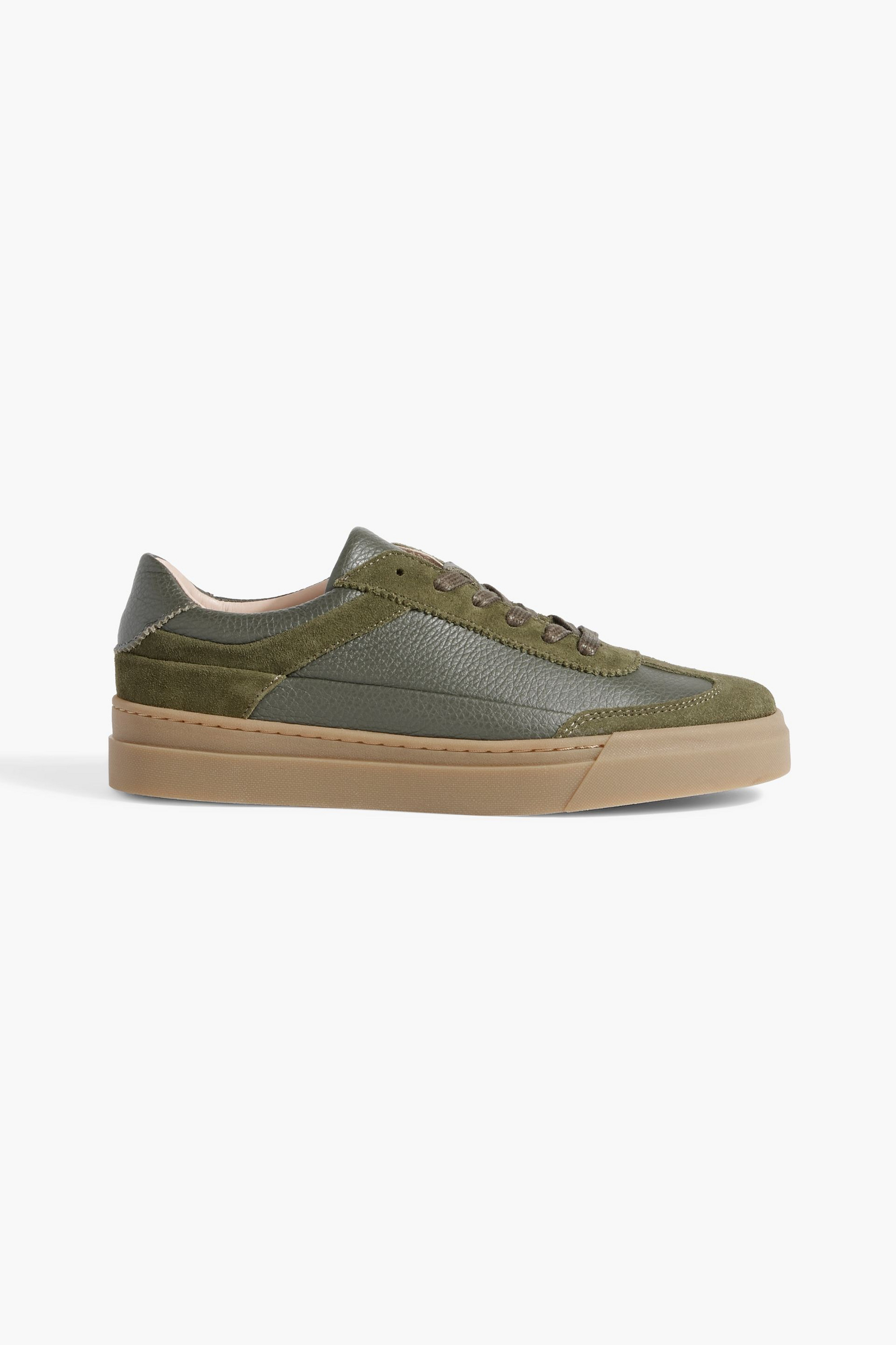 IRIS & INK Gina leather and suede sneakers