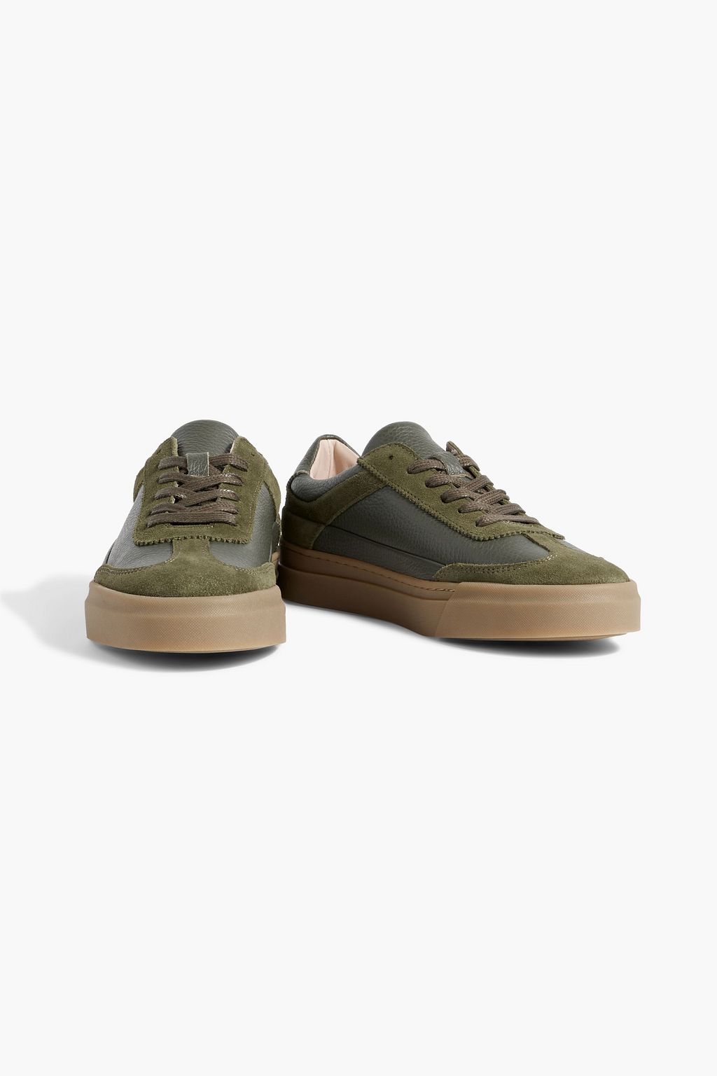 IRIS & INK Gina leather and suede sneakers