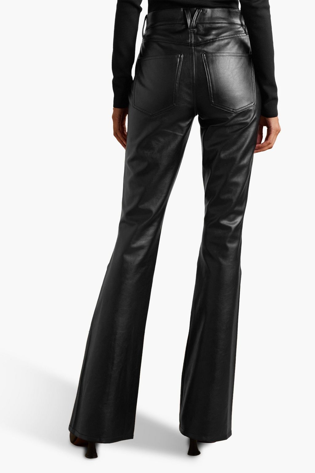 VERONICA BEARD Beverly faux leather flared pants
