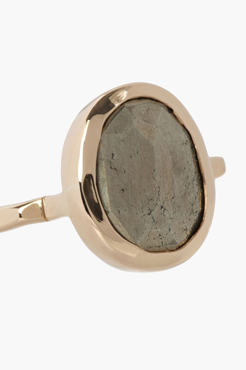 MELISSA JOY MANNING 14-karat gold pyrite ring