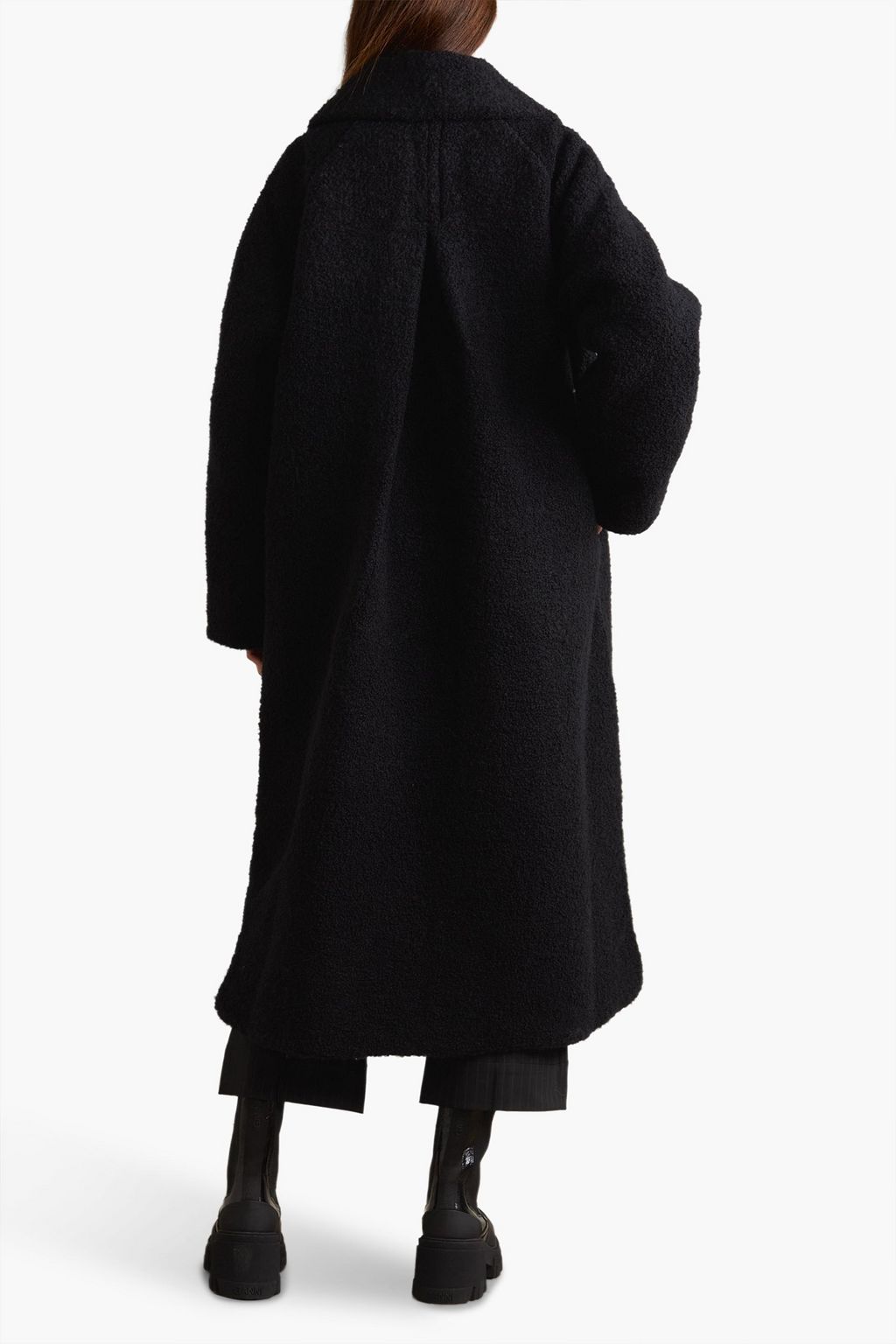 GANNI Wool-blend bouclé coat