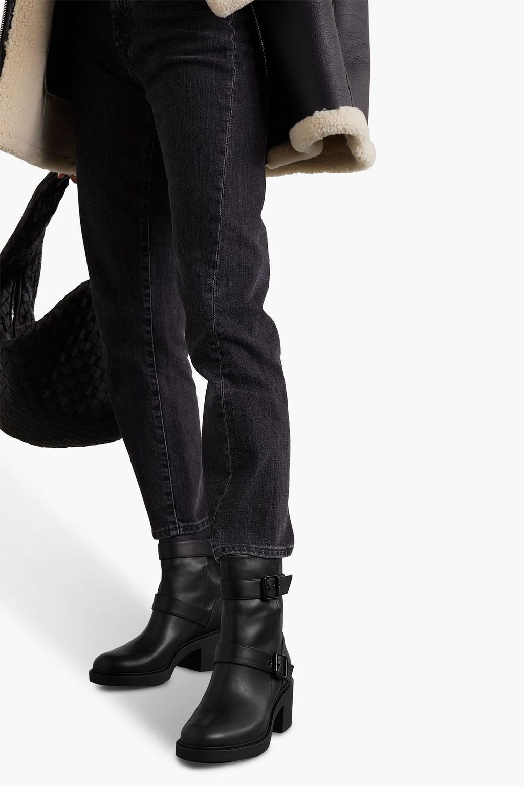 GIANVITO ROSSI Ryder buckled leather ankle boots