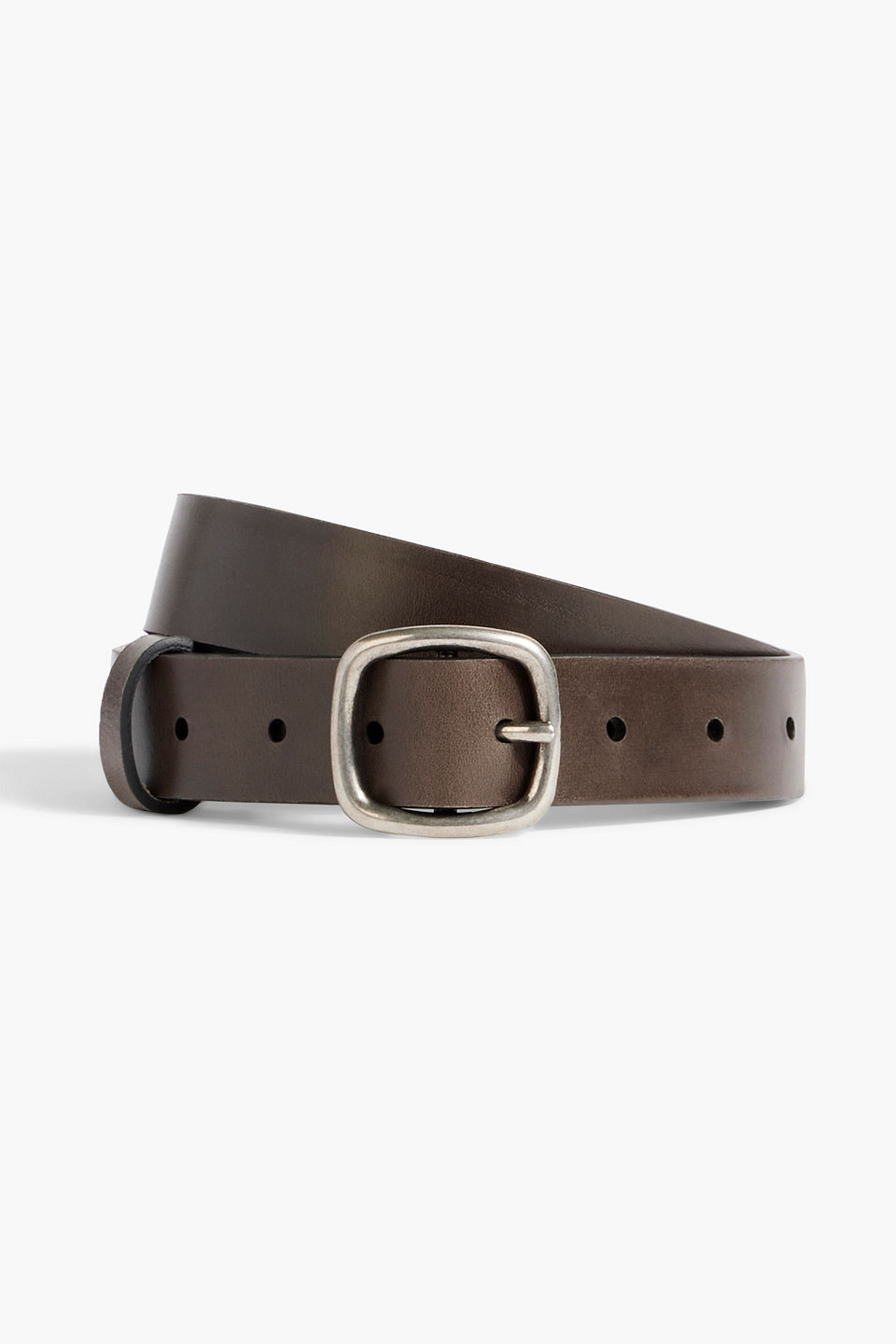 Acne Studios Leather Belt In Dark Gray