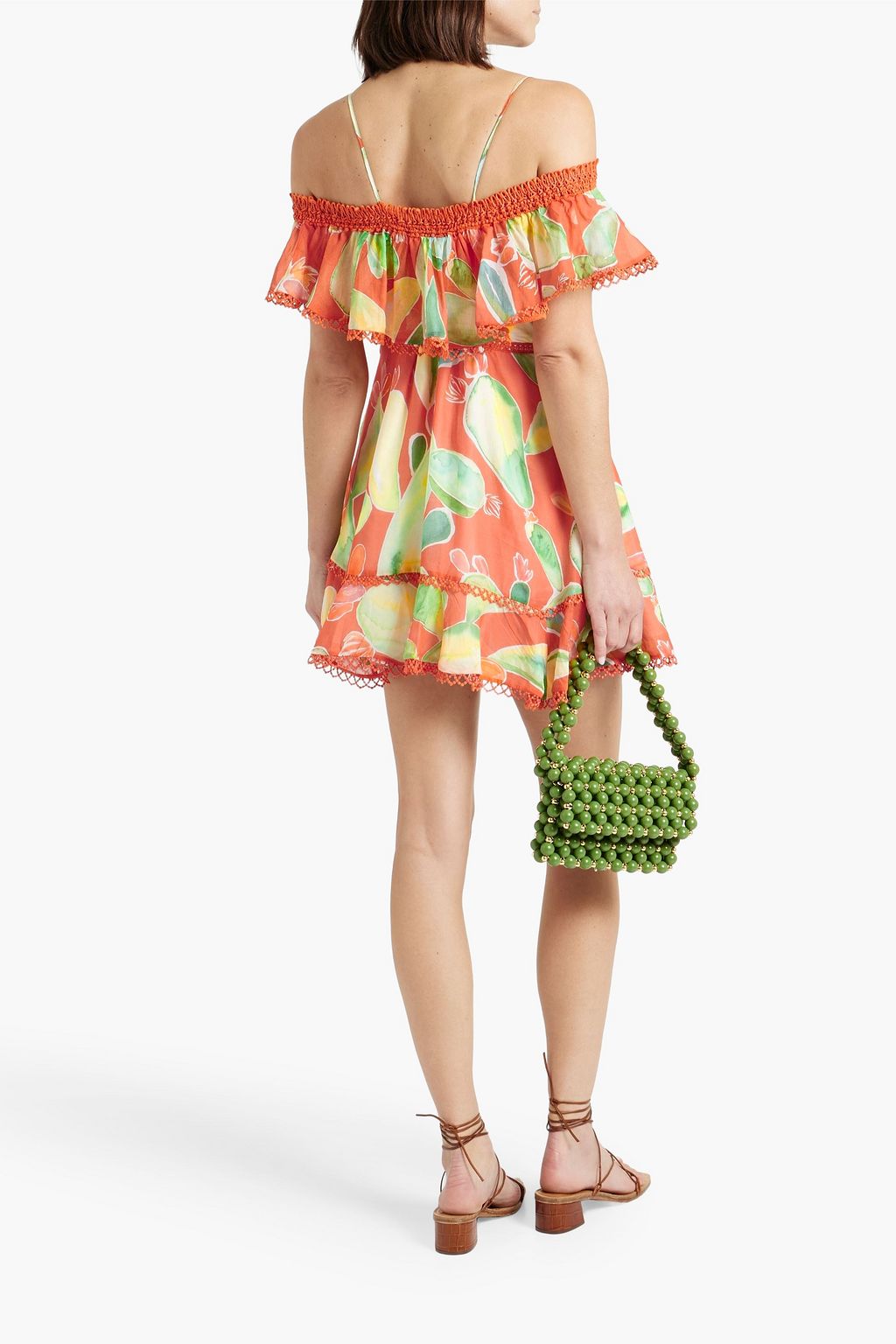 CHARO RUIZ IBIZA Soria cold-shoulder printed cotton-blend voile mini dress