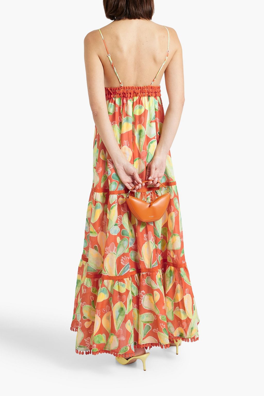 CHARO RUIZ IBIZA Melia tiered printed cotton-blend voile maxi dress